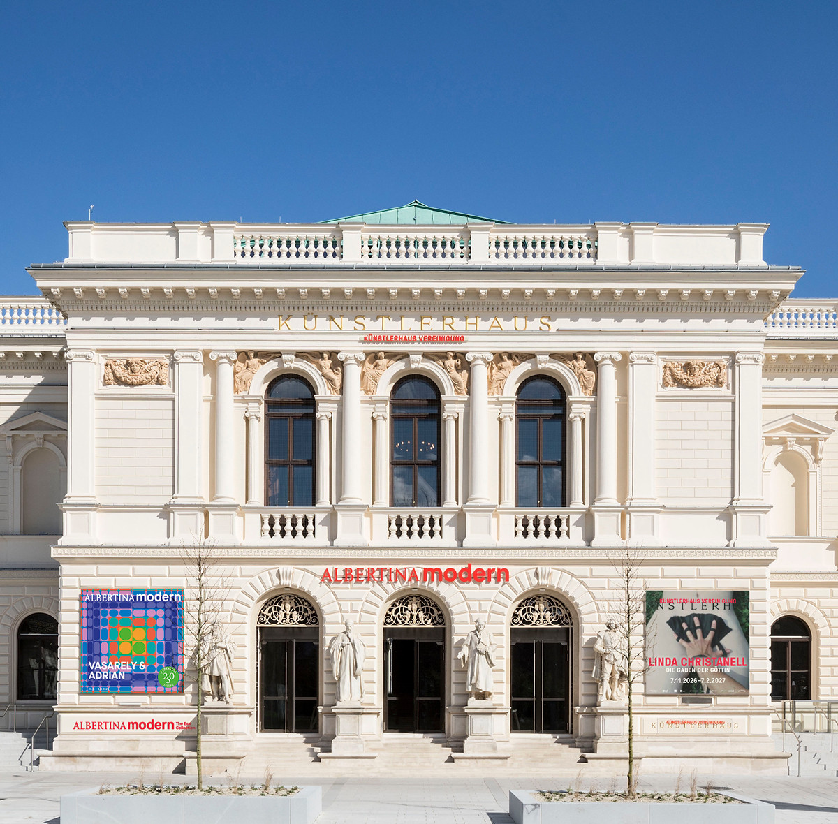 Außenansicht des ALBERTINA MODERN Gebäudes. Mockup © Foto: Rupert Steiner