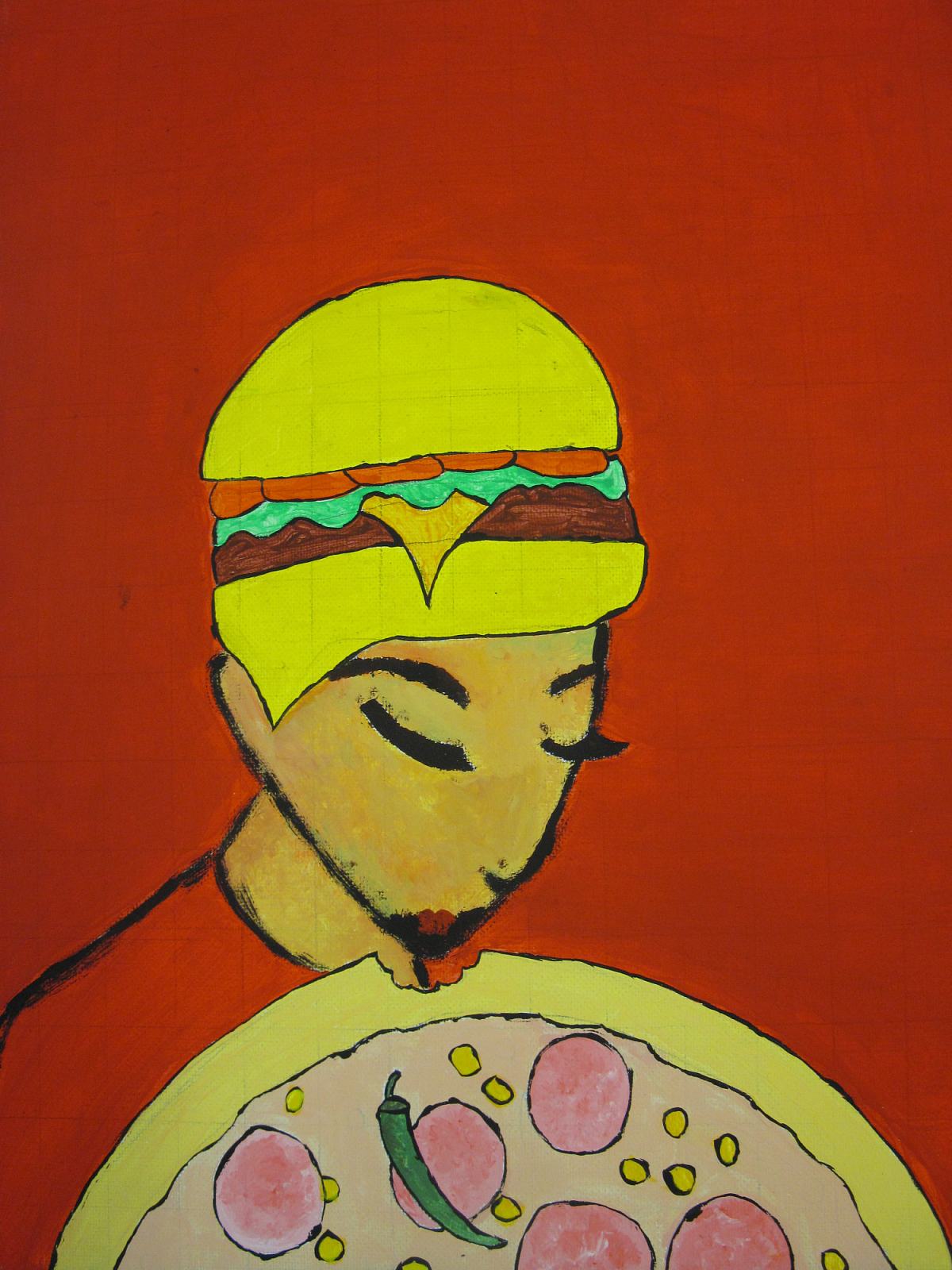 Eine moderne Interpretation des Mädchens mit Blumenhut von Alexej von Jawlensky