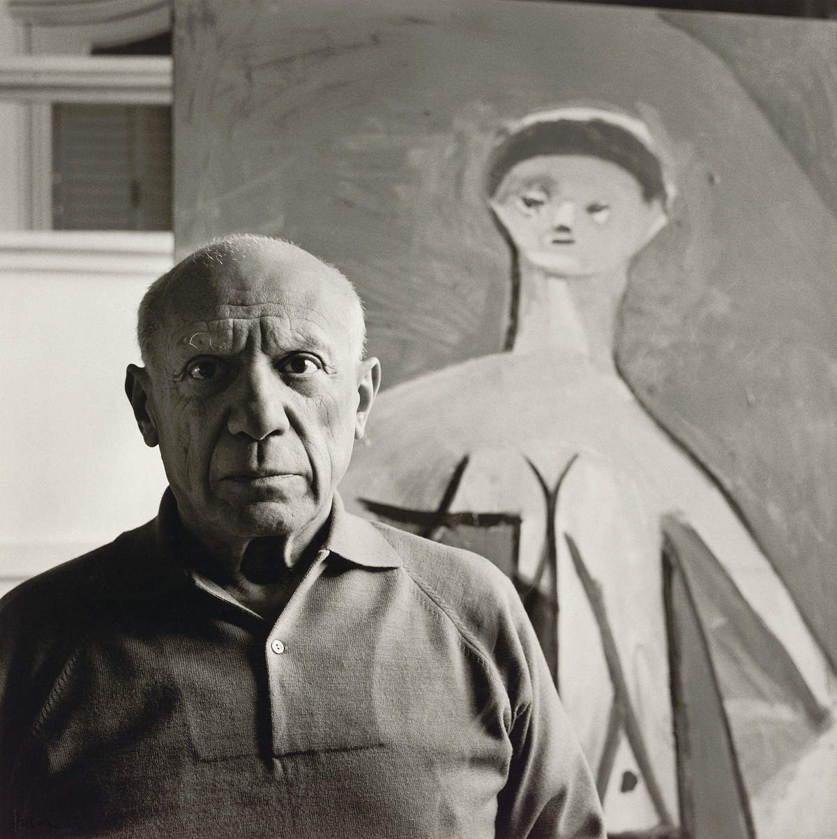 Franz Hubmann: Pablo Picasso in his mansion „La Californie“ near Cannes, 1957