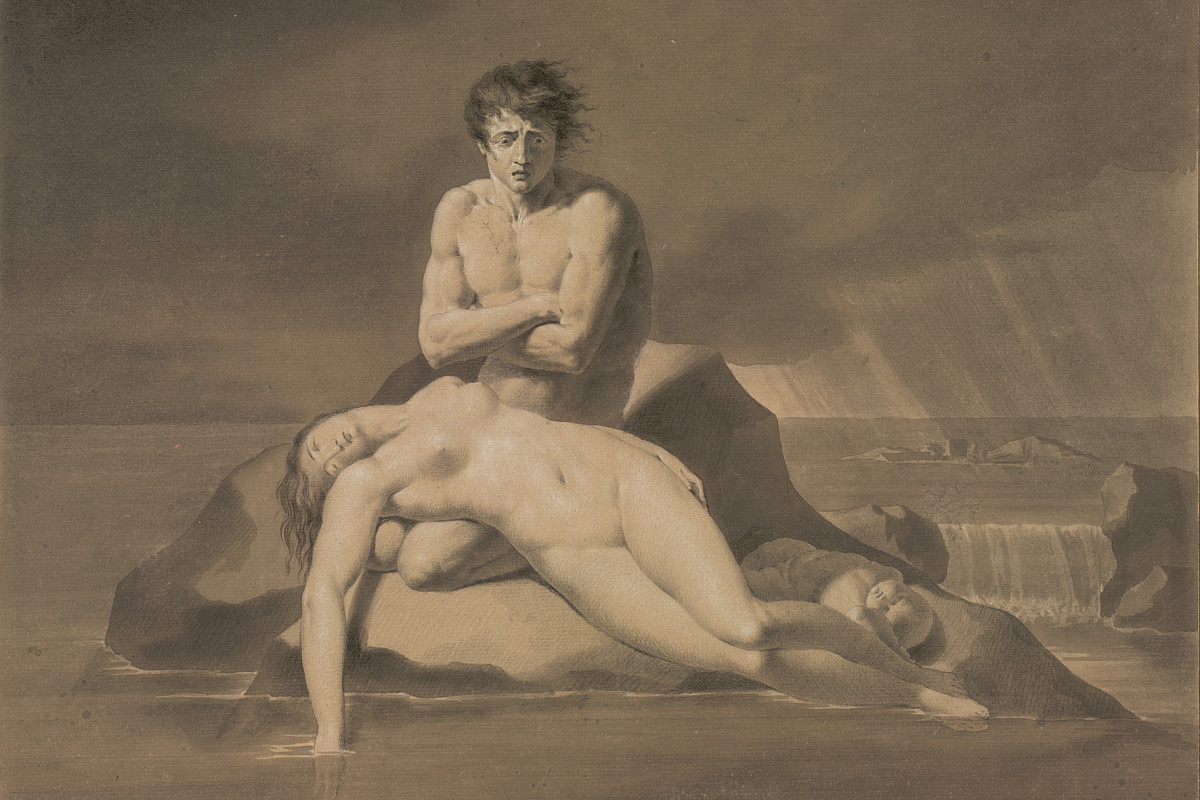 Robert von Langer | Das Menschengeschlecht vom Element des Wassers bedroht, 1804 | ALBERTINA, Wien