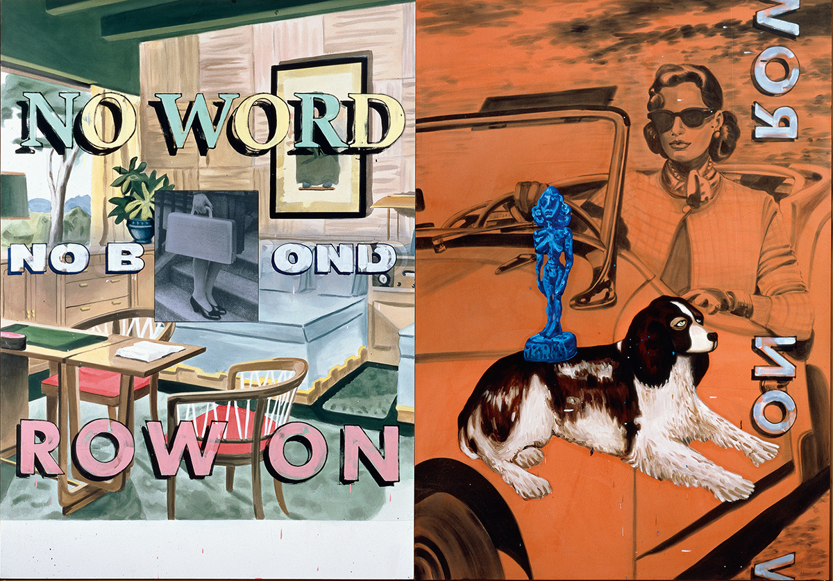 David Salle: Room with blue statue, 1986