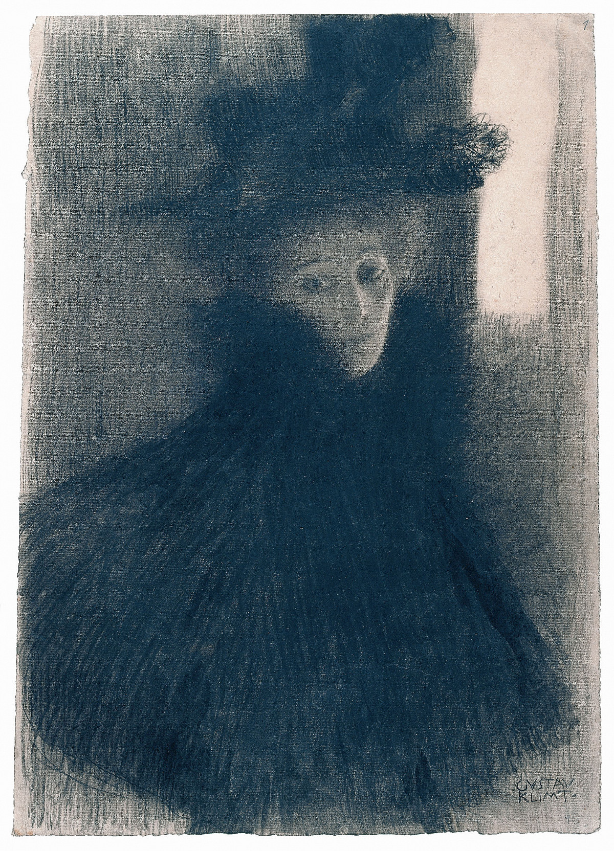 Gustav Klimt: Portrait of a Lady in a Cape and Hat, 1897/98