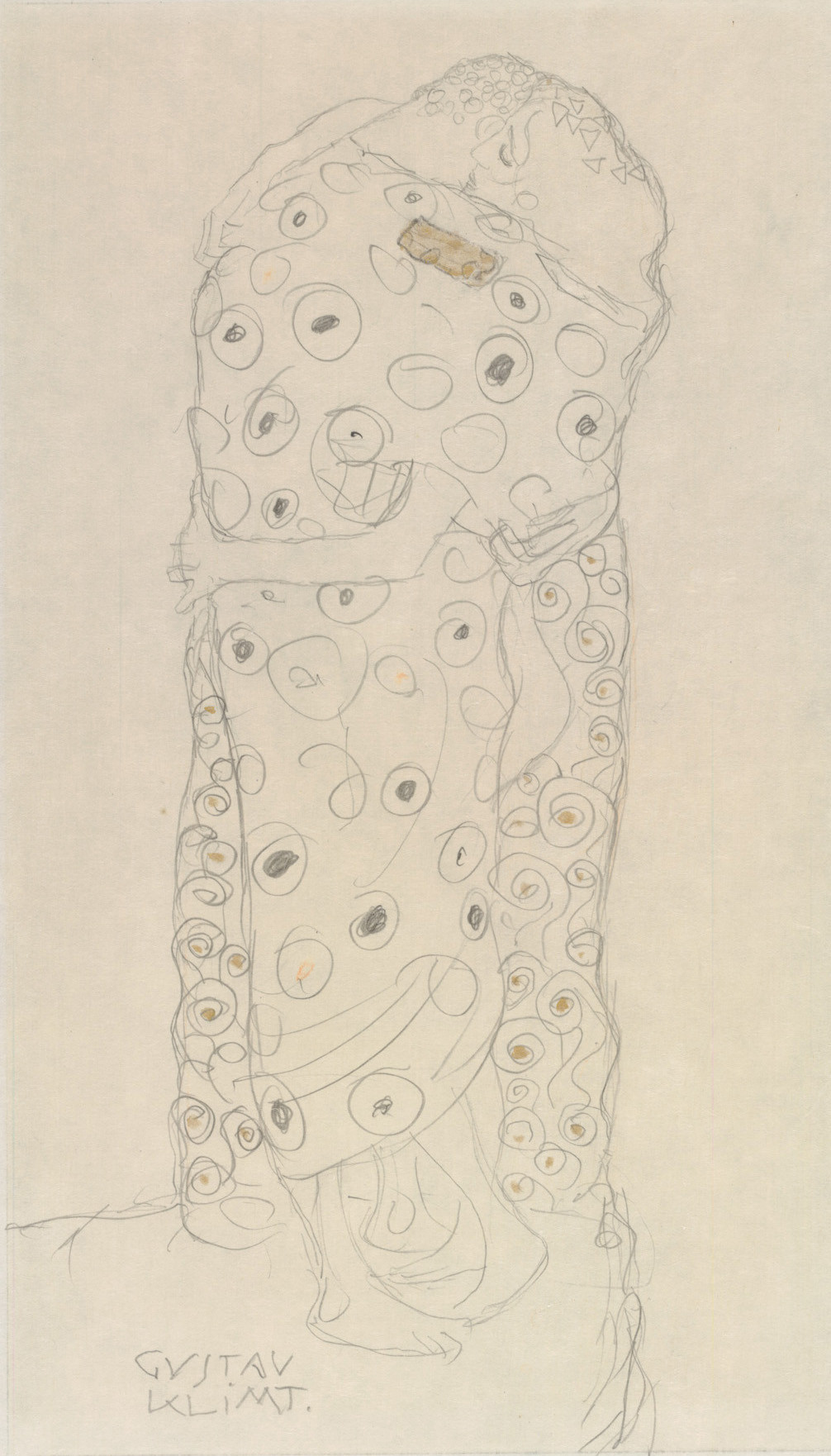 Gustav Klimt: Standing Pair of Lovers, 1907/08