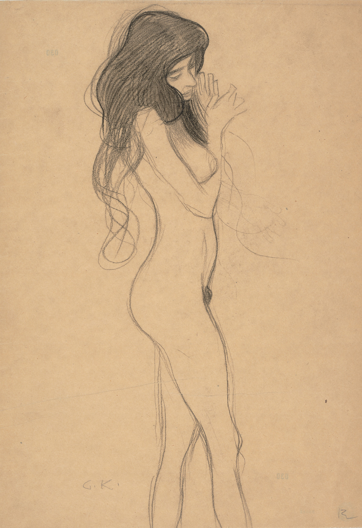 Gustav Klimt: Study for the Left of the “Three Gorgons” in the Beethoven Frieze, 1901