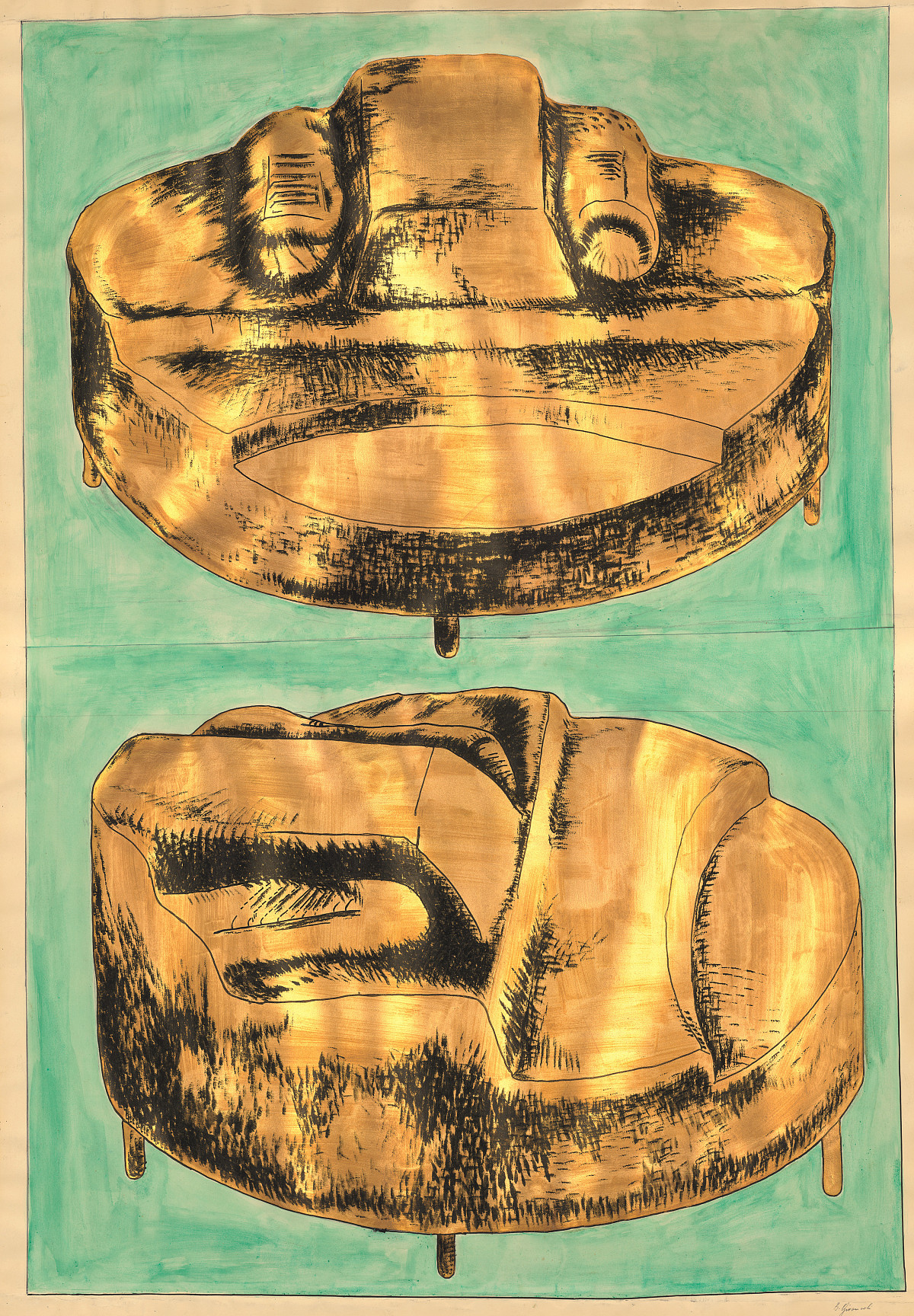 Bruno Gironcoli: Entwurf Sitzmöbel, 1967