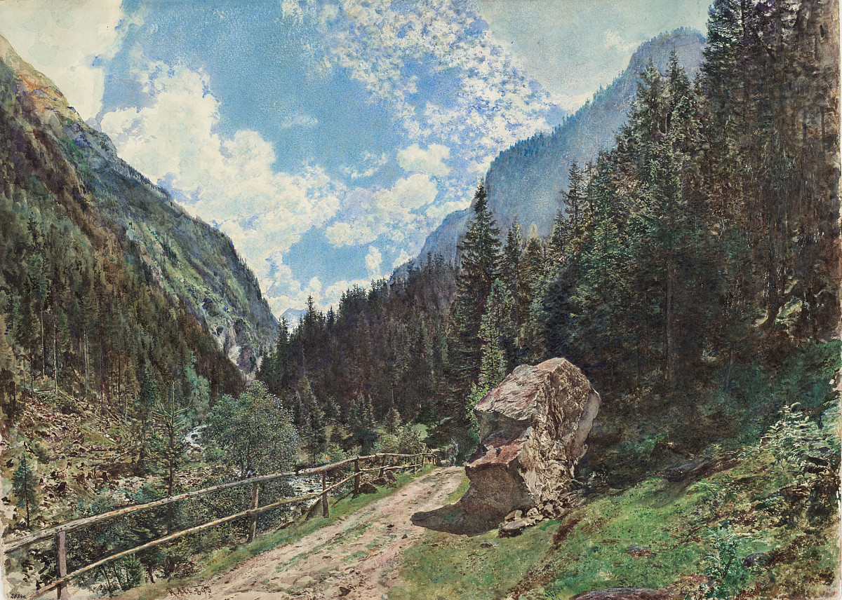 Rudolf von Alt: Anlauftal Valley near Gastein, 1893