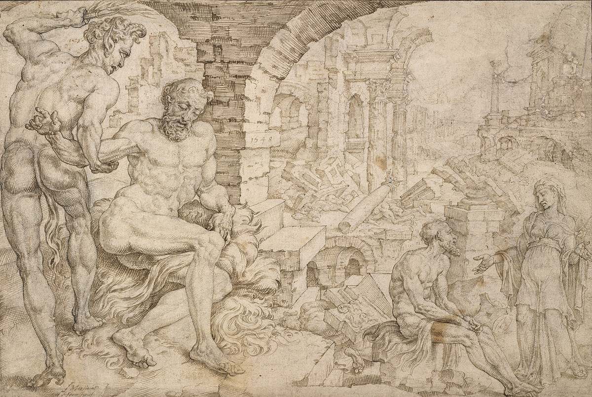 Maarten van Heemskerck: Job Tormented by Satan, 