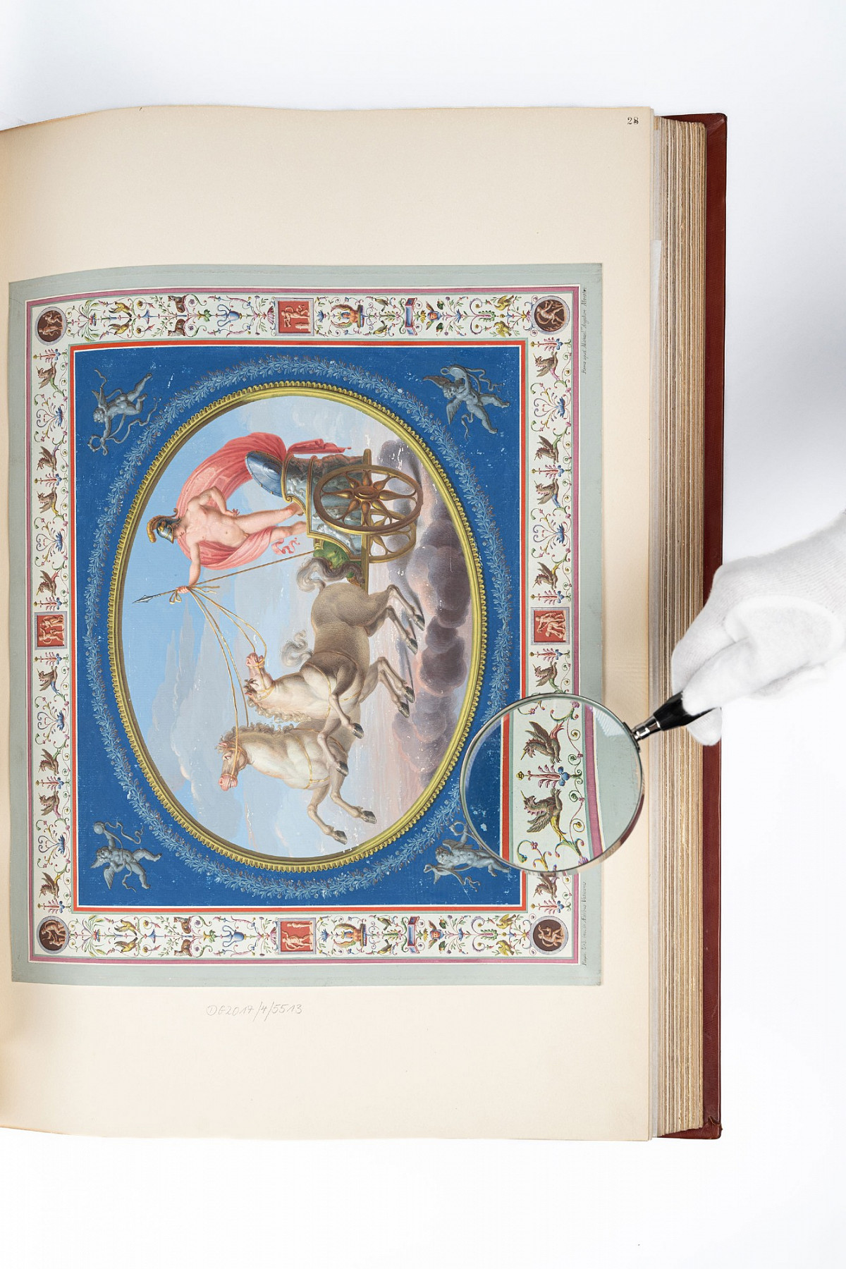 Ansicht eines historischen Druckgrafikbandes der ALBERTINA