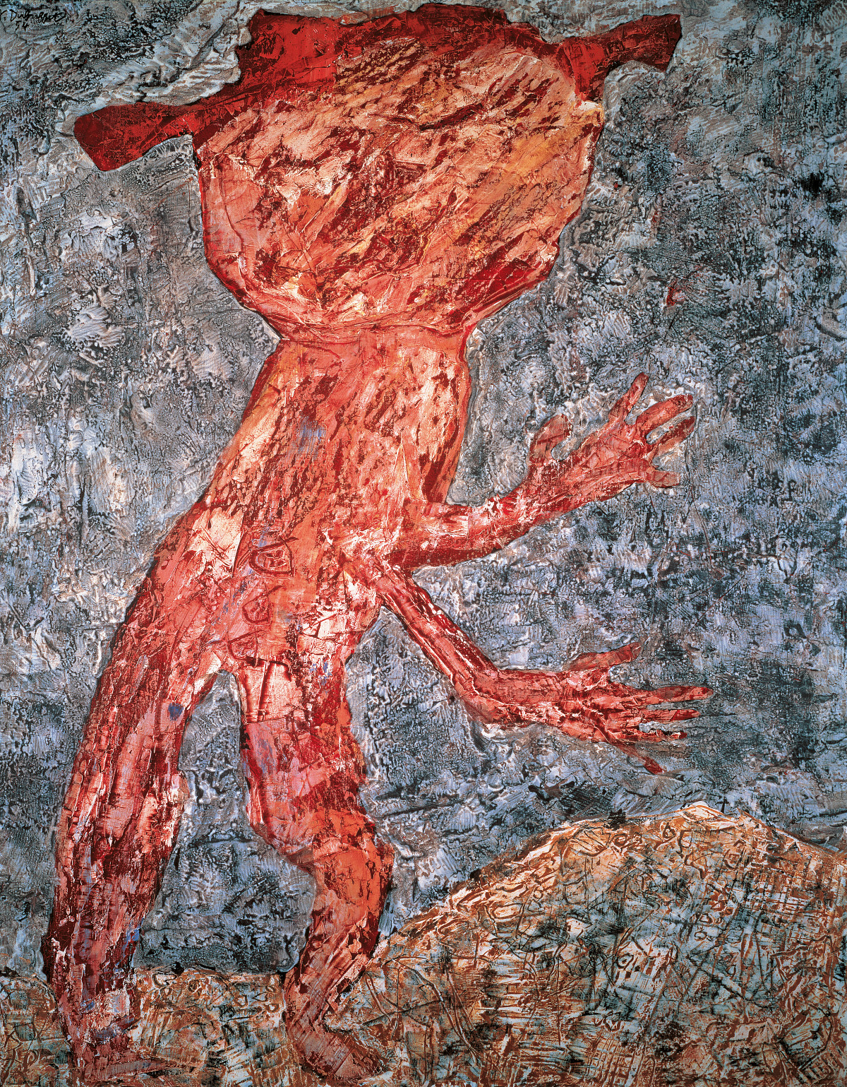 Jean Dubuffet: Red hat, lowered eyes, 1954