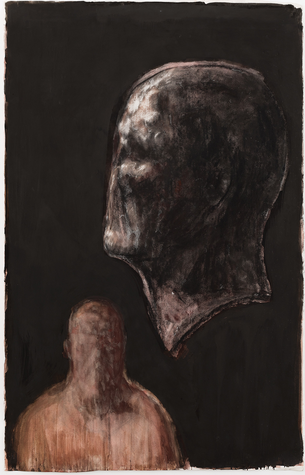 Ofer Lellouche | Portrait of the Artist with a Bust of his Father, 2019 | The ALBERTINA Museum, Vienna – Donated in 2023 by Ofer Lellouche in memory of Dov Gottesman | Photo: Elad Sarig © Ofer Lellouche