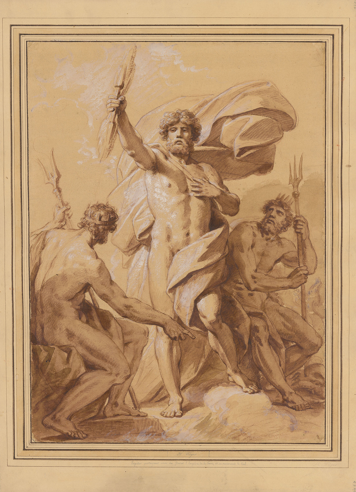 Heinrich Friedrich Füger: Jupiter, Neptun und Pluto, 1789-1790