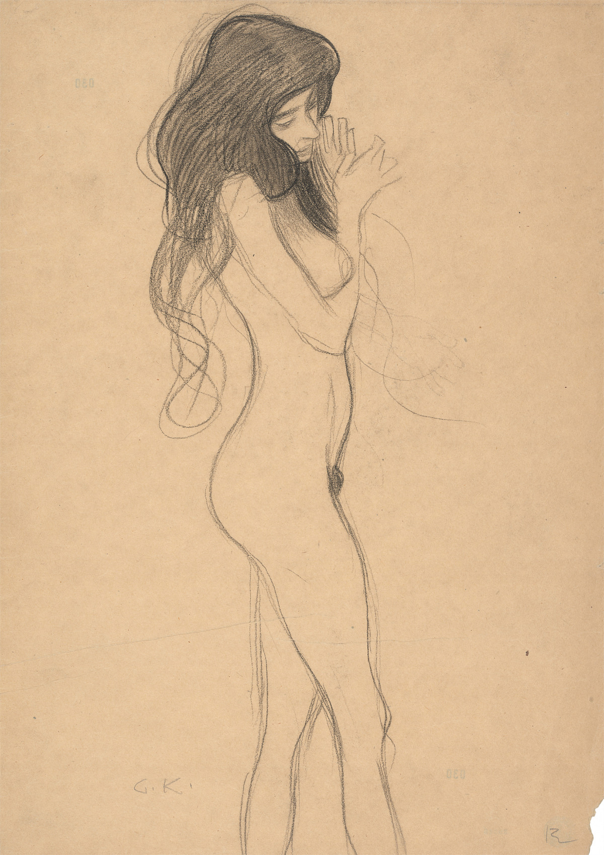 Gustav Klimt: Study for the Left Figure of “Three Gorgons” in  the Beethoven Frieze, 1901