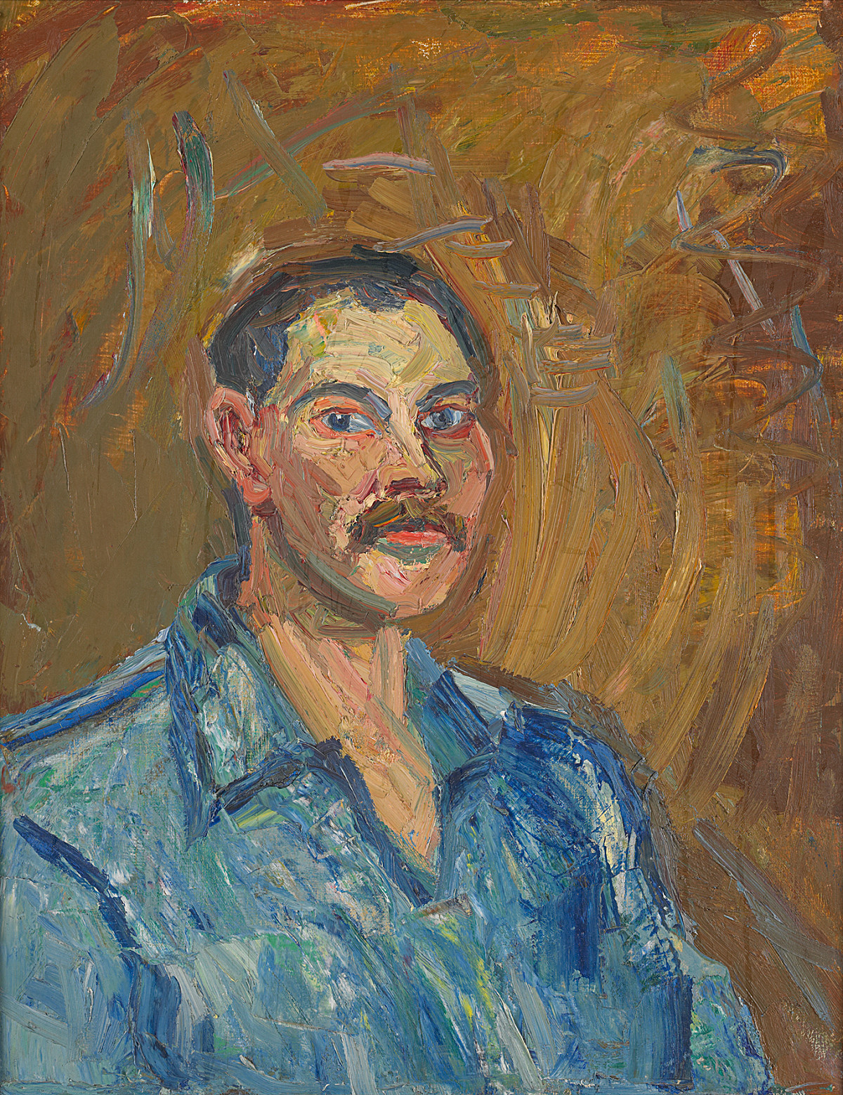 Herbert Boeckl: Self-portrait with blue shirt, 1929