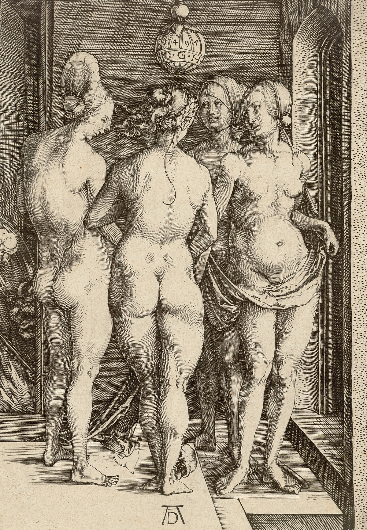 Albrecht Dürer: Four nude women, 1497