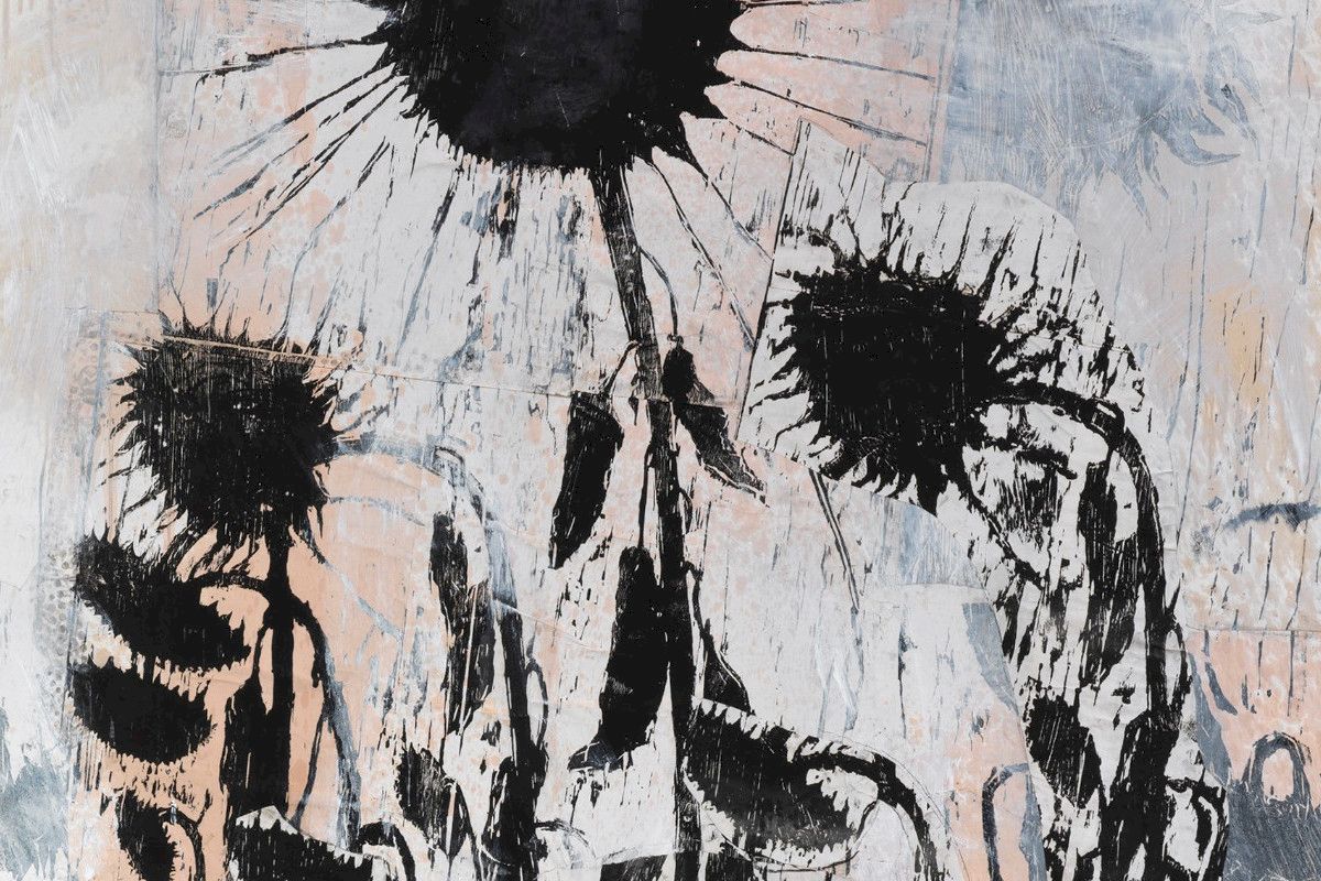 Anselm Kiefer | Hortus Conclusus, 2007–2014 | Collage of woodcuts on canvas with acrylic and shellac | 380 × 255 cm | Private Collection; © Anselm Kiefer and Charles Duprat