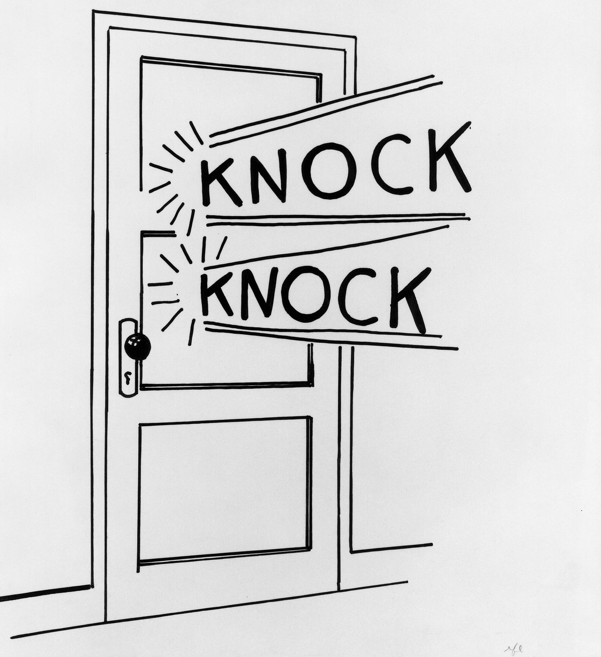 Roy Lichtenstein: Knock Knock, 1961