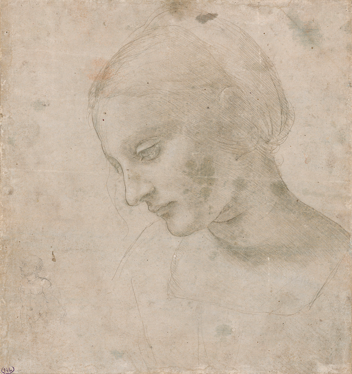 Leonardo da Vinci: Woman’s Head Almost in Profile, , ca. 1478–1481