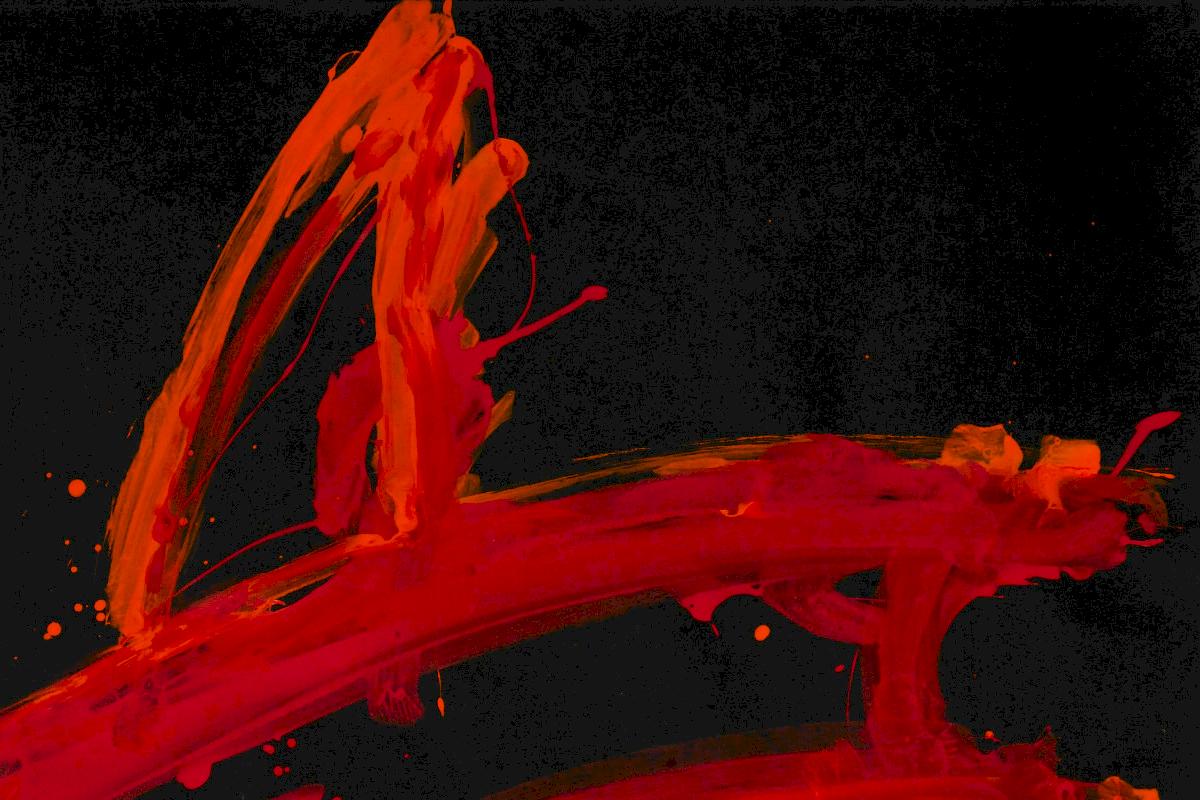 Markus Prachensky | Rot auf schwarz-Puglia, 1976 | © Atelier Markus Prachensky