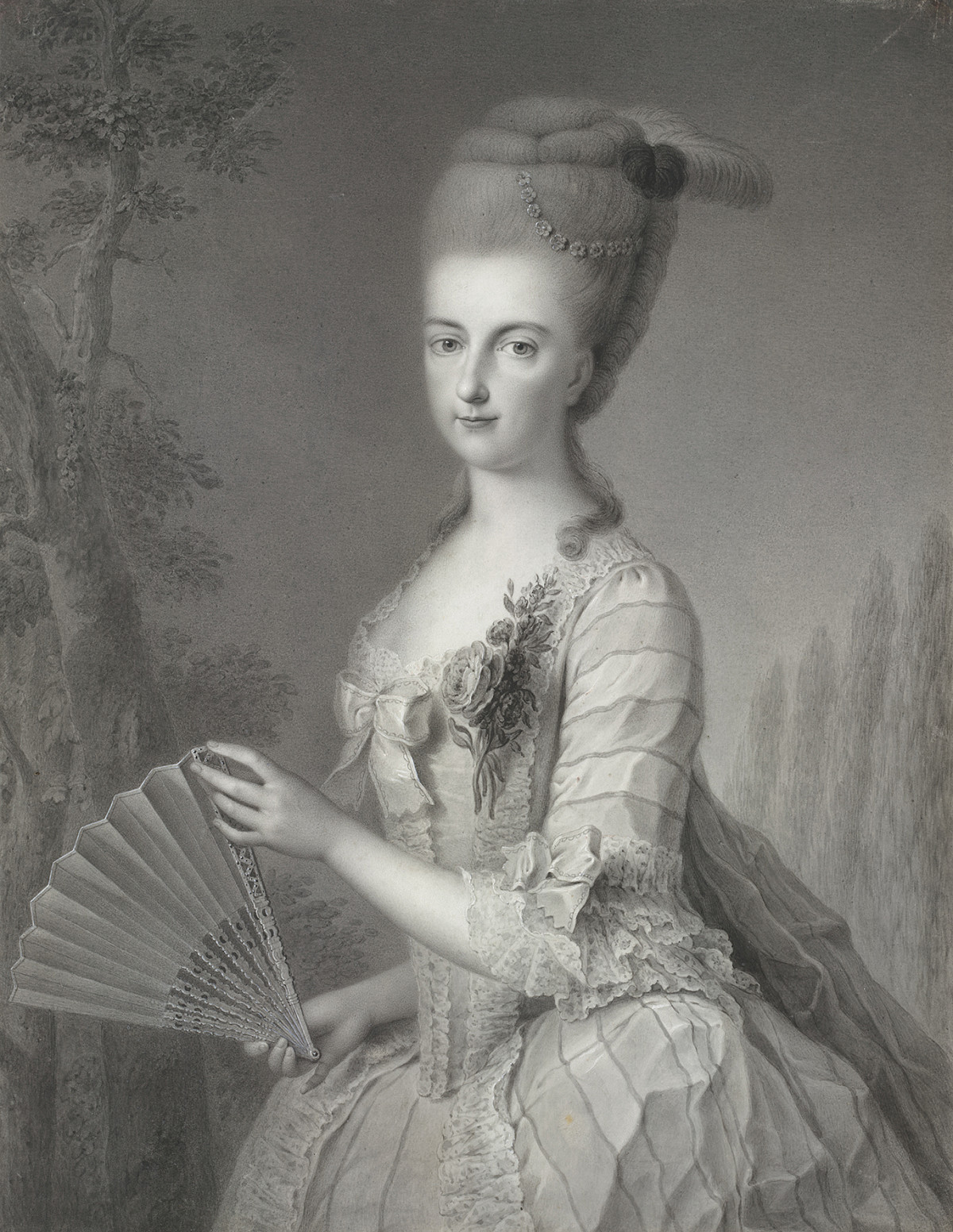 Johann August Walther: Erzherzogin Marie Christine von Österreich, Gattin des Herzogs Albert von Sachsen-Teschen, 1776