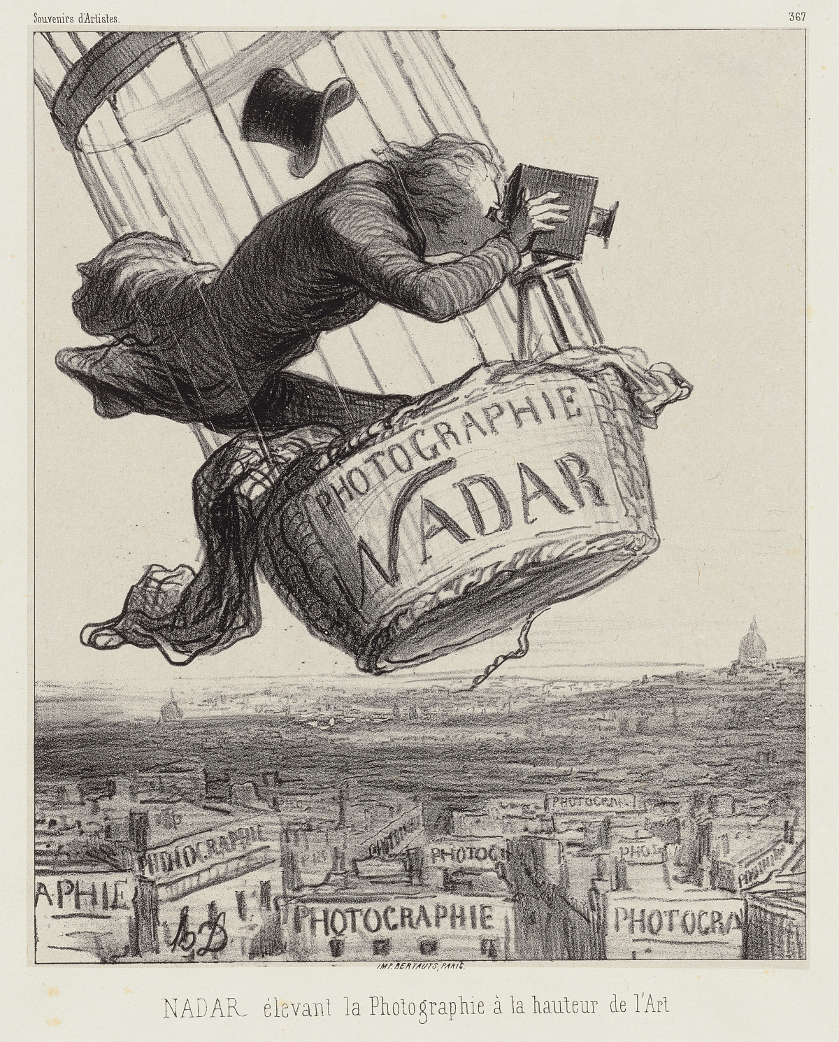 Honoré Daumier: Nadar erhebt die Fotografie auf die Höhe der Kunst, Souvenirs d’Artistes, 25.05.1862