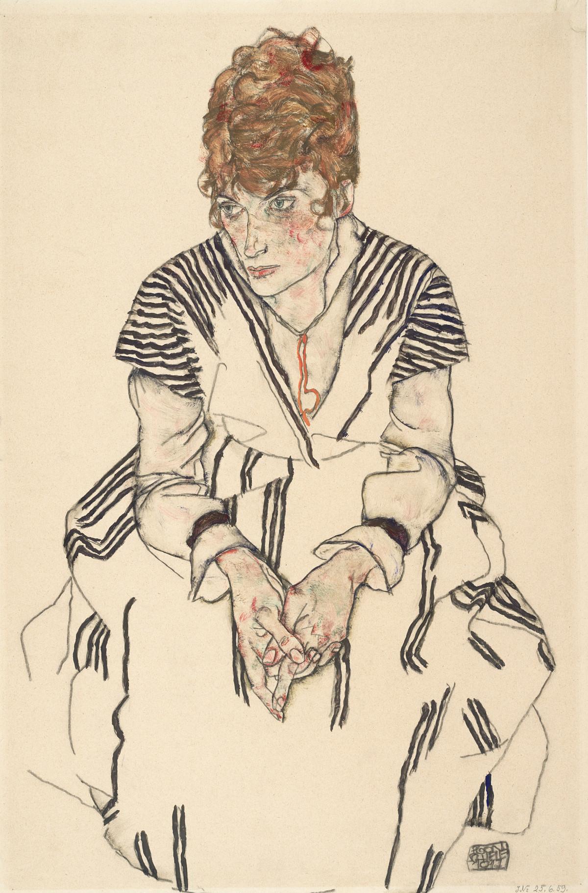 Egon Schiele: Adele Harms, die Schwägerin des Künstlers, 1917