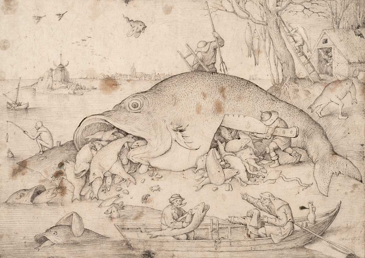 Pieter Bruegel d. Ä.: Die großen Fische fressen die kleinen, 1556