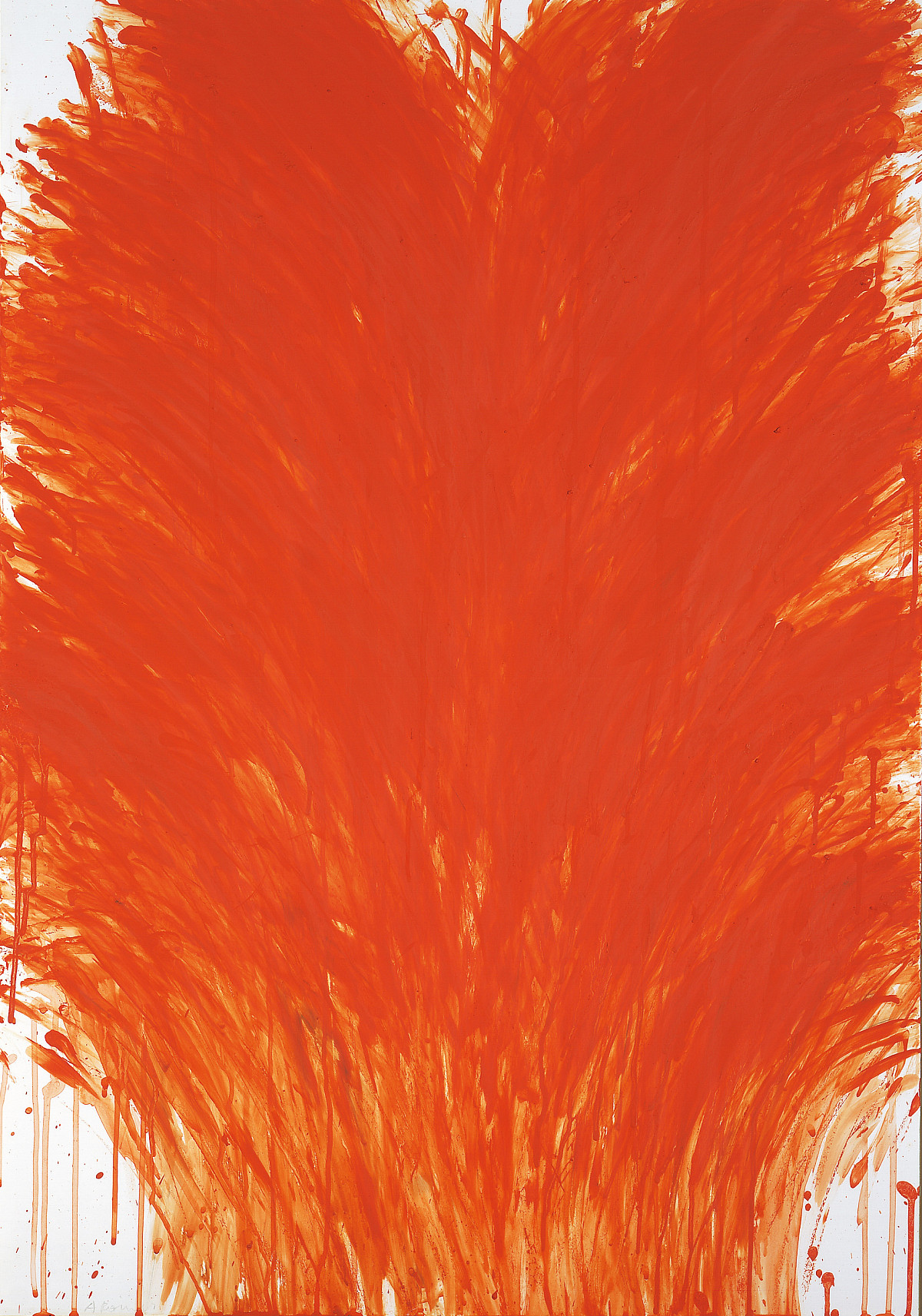 Arnulf Rainer: Fingermalerei rot, 1997