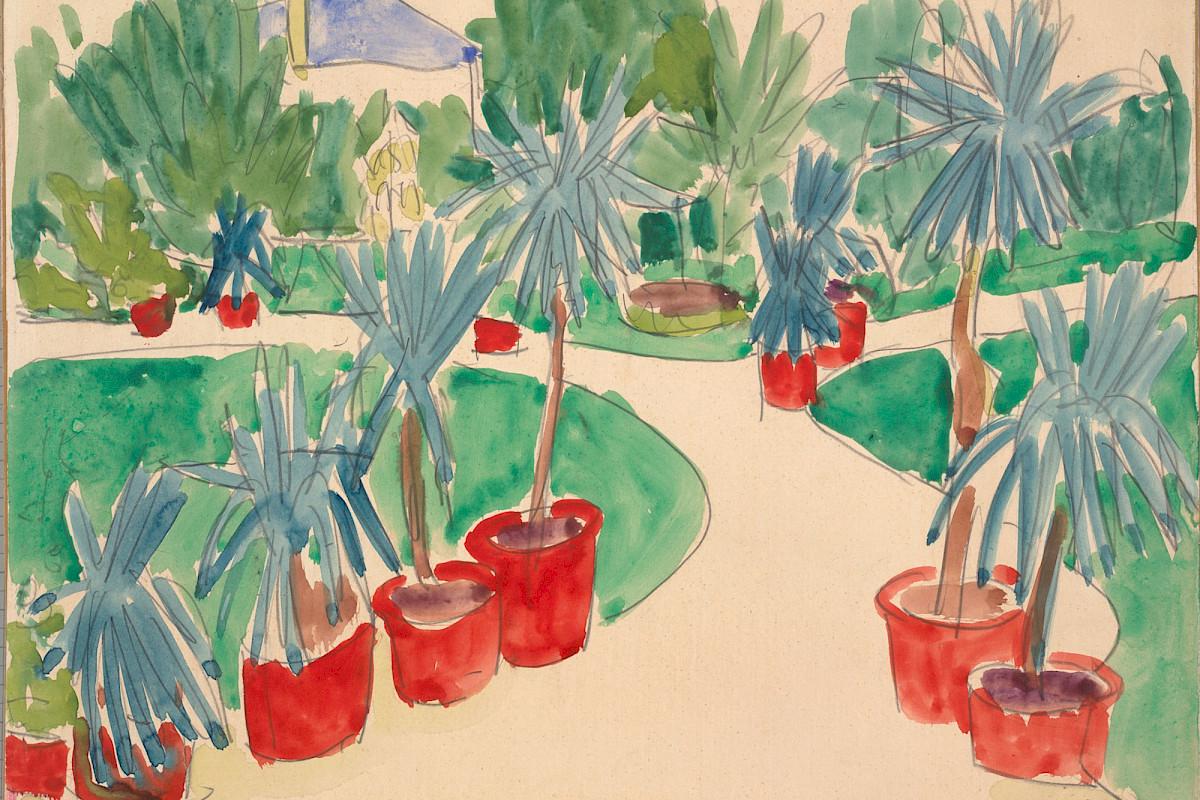 Ernst Ludwig | Kirchner Garden in Dresden, ca. 1911 | The Albertina Museum, Vienna - permanent loan of Werner Collection