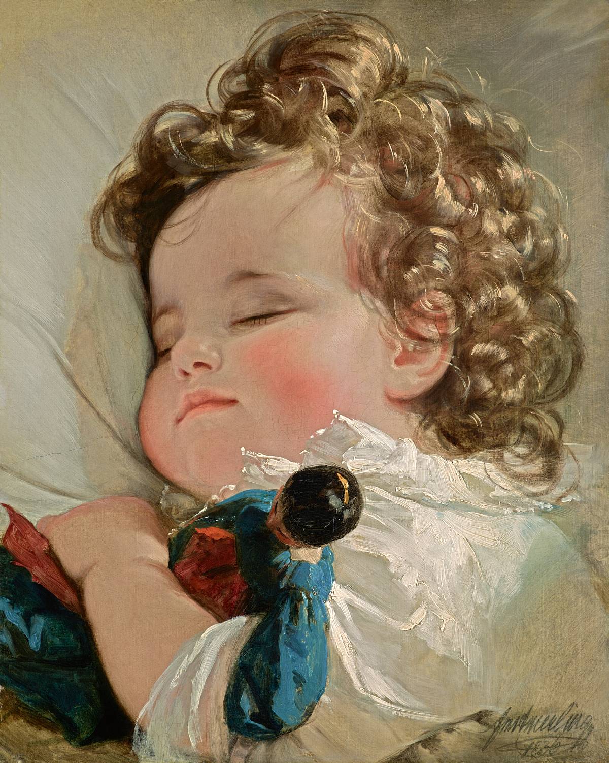 Friedrich von Amerling: Friedrich von Amerling Portrait of Princess Marie Franziska von Liechtenstein (1834–1909) at the Age of Two, 1836