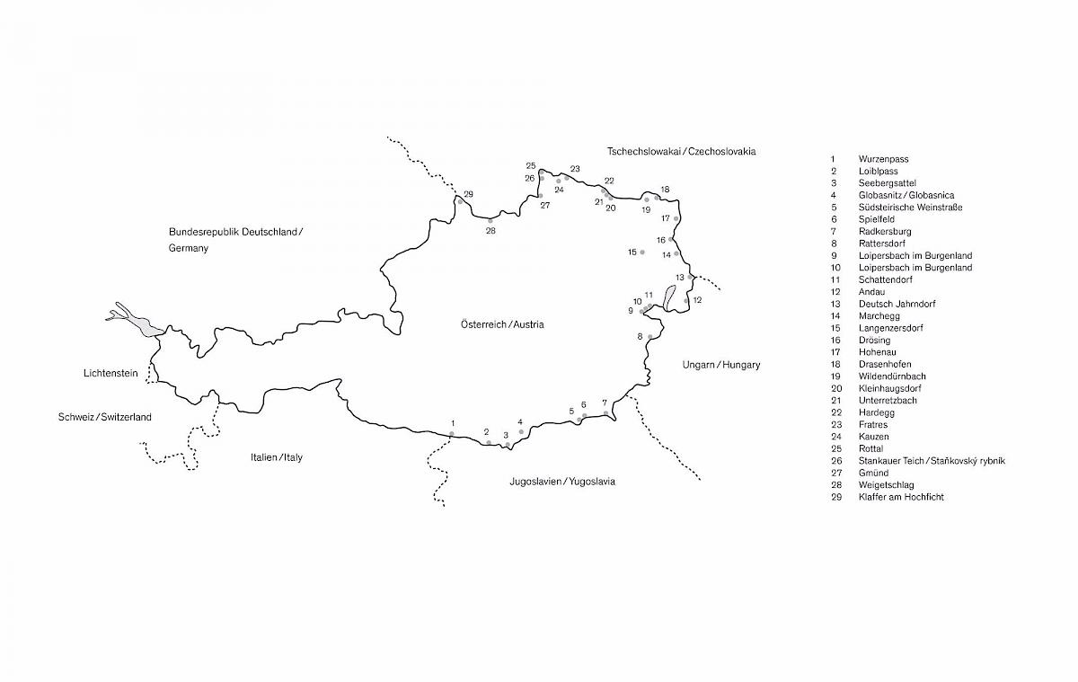 SEIICHI FURUYA | LANDKARTE ZUR SERIE STAATSGRENZE, 1981-1983 | Archival-Inkjet-Druck Blatt: 50,6 x 32 cm | Erworben aus Mitteln der Galerienförderung des BKA | Albertina, Wien