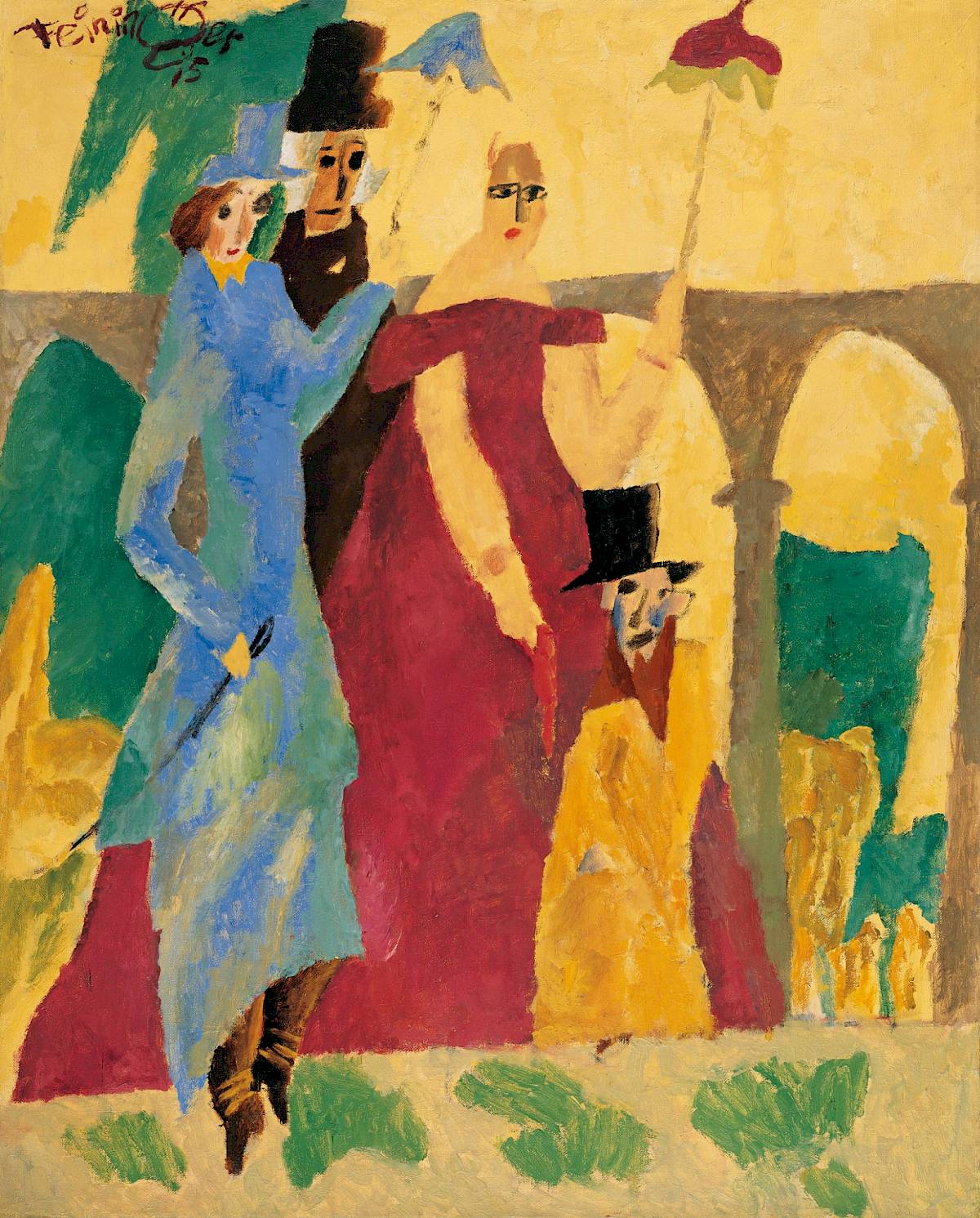 Lyonel Feininger | Promenade in Arcueil, 1915 | Albertina, Wien. Sammlung Batliner © Bildrecht, Wien, 2018