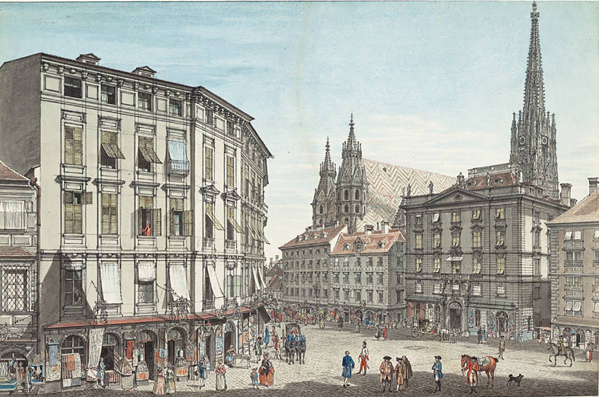 Carl Schütz | Der Stock-im-Eisen-Platz in Wien, 1779 | Albertina, Wien