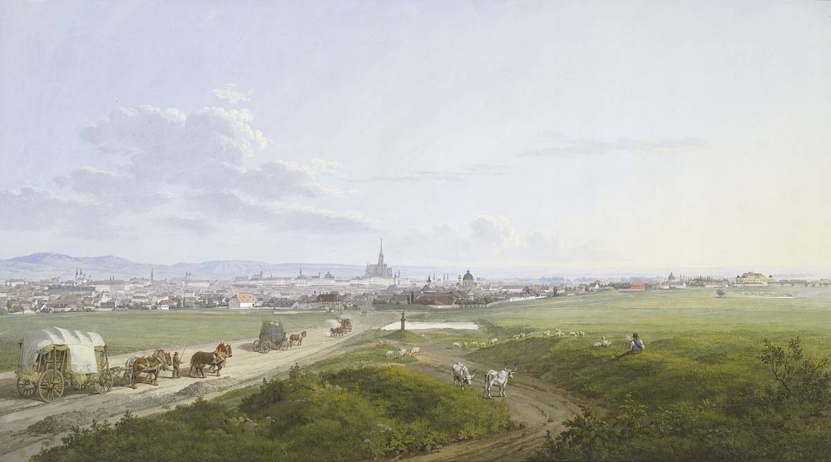 Jakob Alt: View of Vienna from the ‘Spinner at the Cross’, 1817