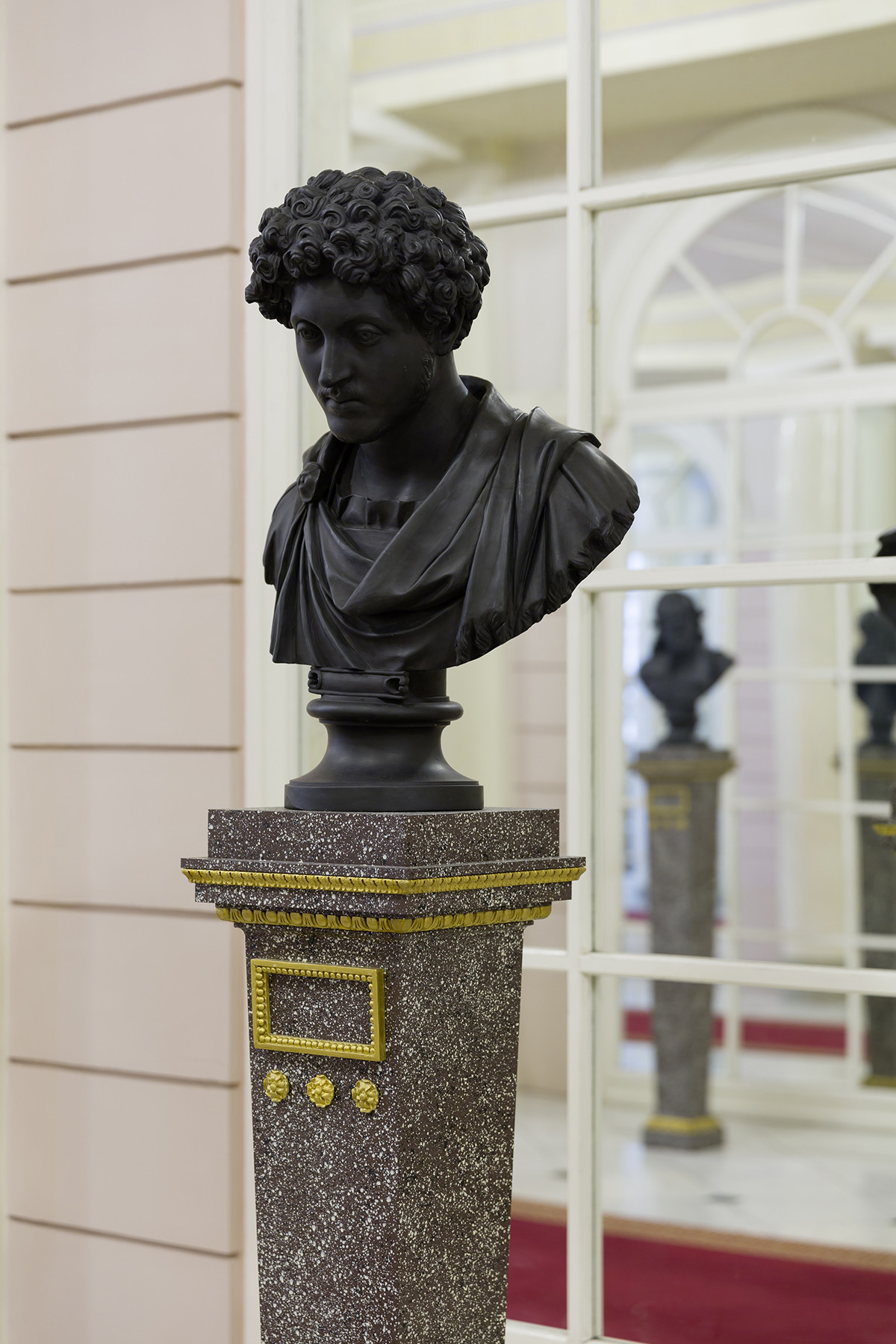 Detailed view of a Wedgwood Basalt Bust: , 