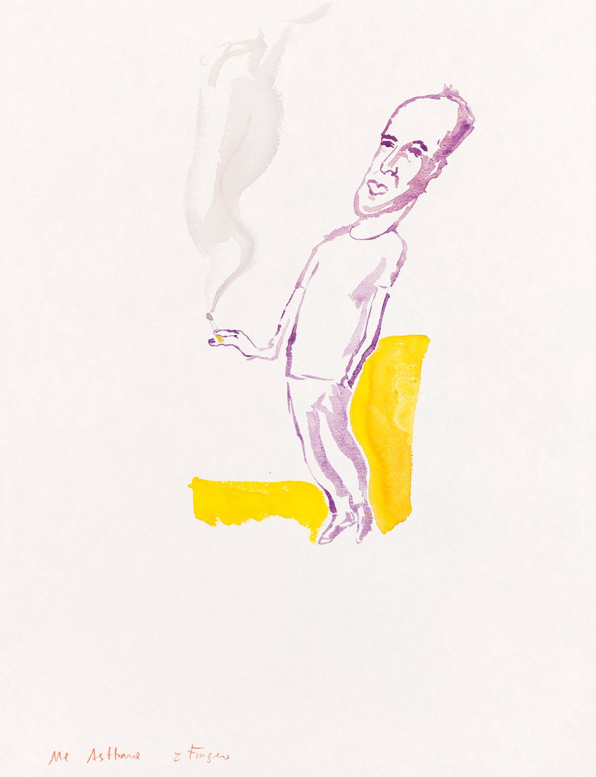 Erwin Wurm: Mr. Asthma 2 finger, 2017