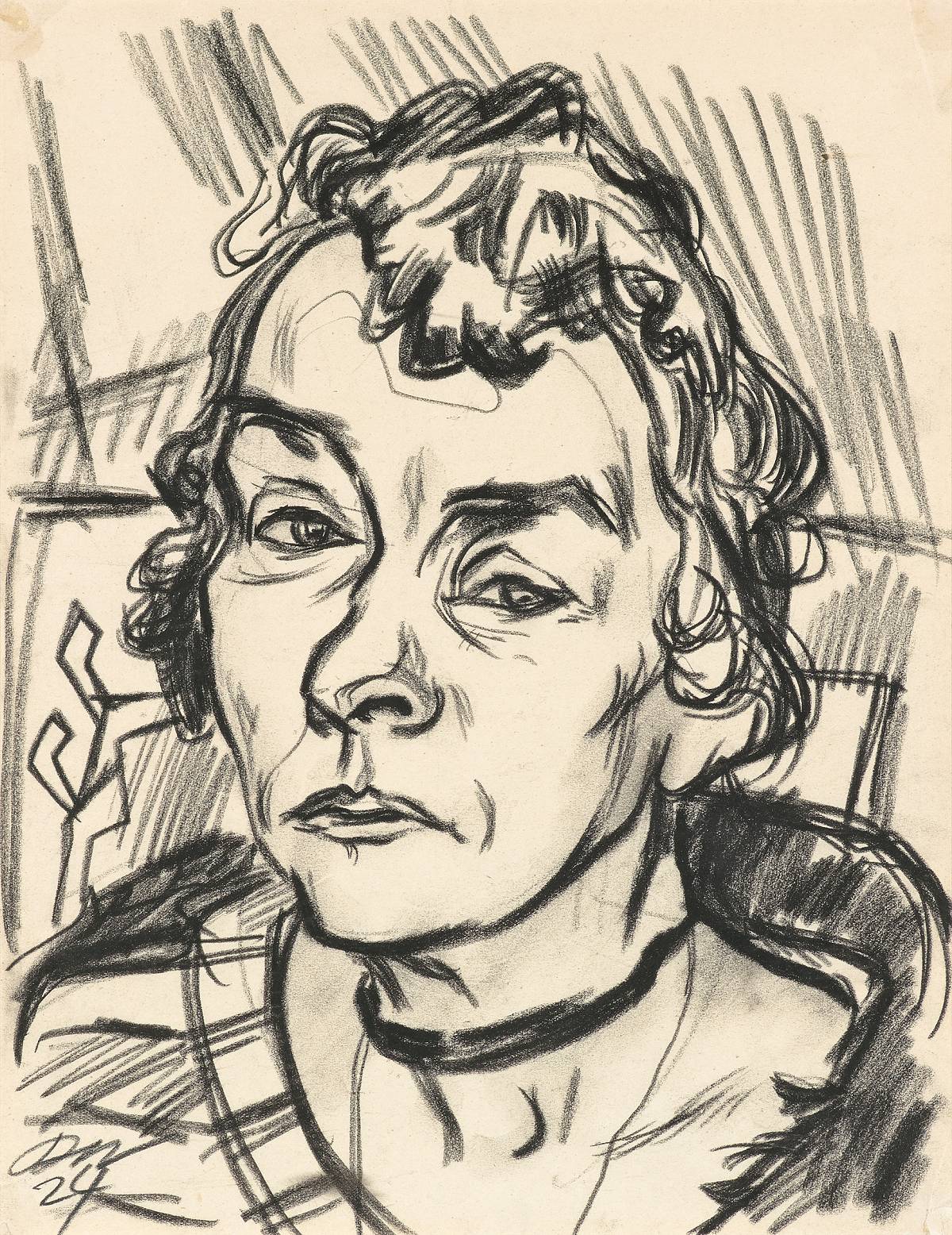 Rudolf Wacker: Frauenkopf, 1924