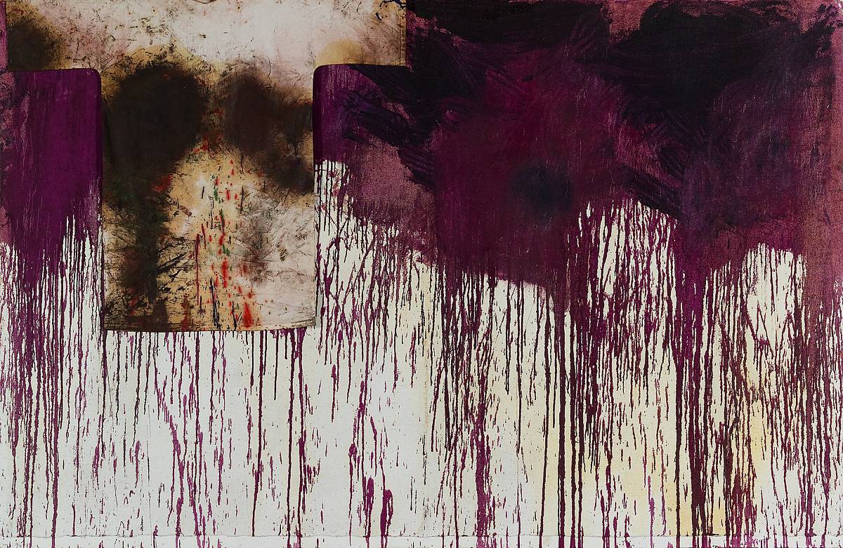 Hermann Nitsch: Schüttbild mit Malhemd, 1989